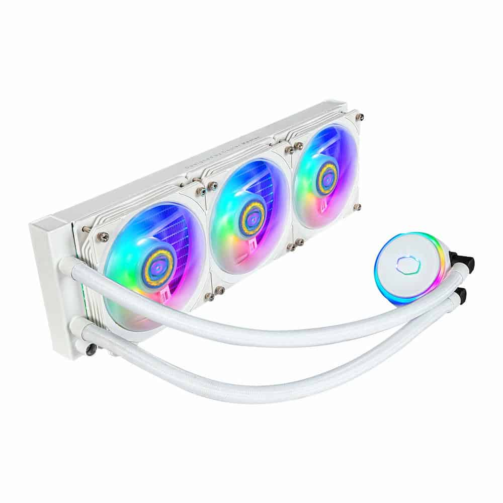 (image for) CoolerMaster MasterLiquid PL360 Flux White Edition All In One Liquid CPU Cooler - Click Image to Close